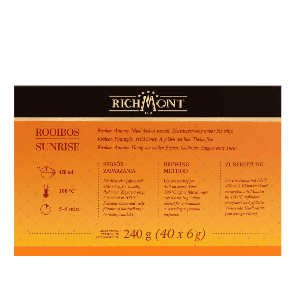 Herbatka Richmont Rooibos Sunrise 40 Saszetek