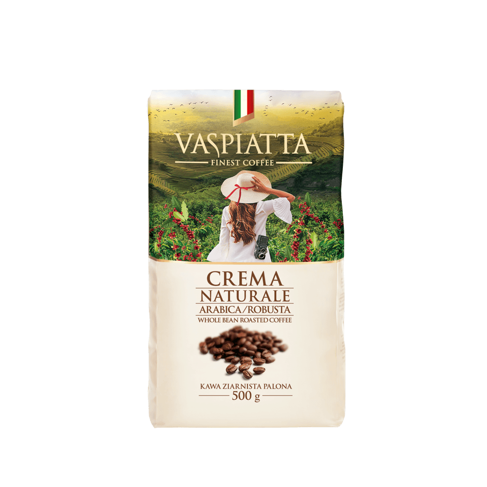 KAWA ZIARNISTA VASPIATTA CREMA NATURALE 500g