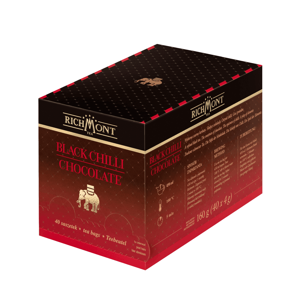 Czarna Herbata Richmont Black Chilli Chocolate 40 saszetek 