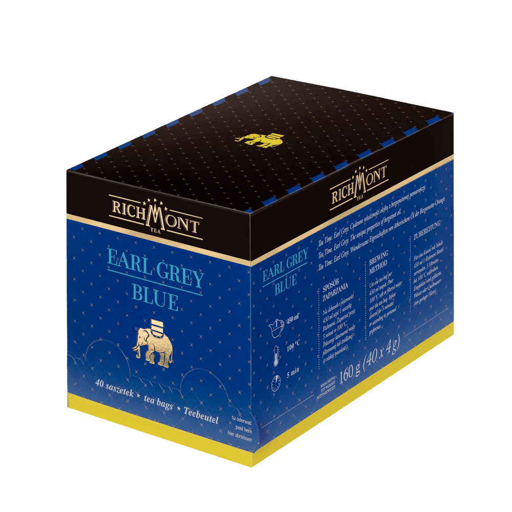 Czarna Herbata Richmont Earl Grey Blue 40 Saszetek 