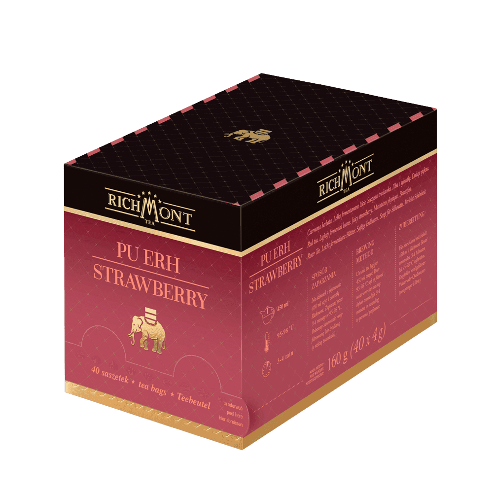 Czerwona Herbata Richmont Pu-Erh Strawberry 40 saszetek