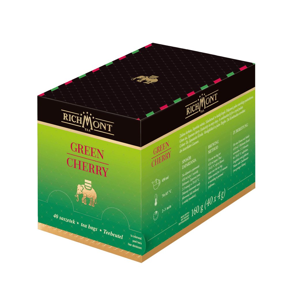 Zielona Herbata Richmont Green Cherry 40 Saszetek