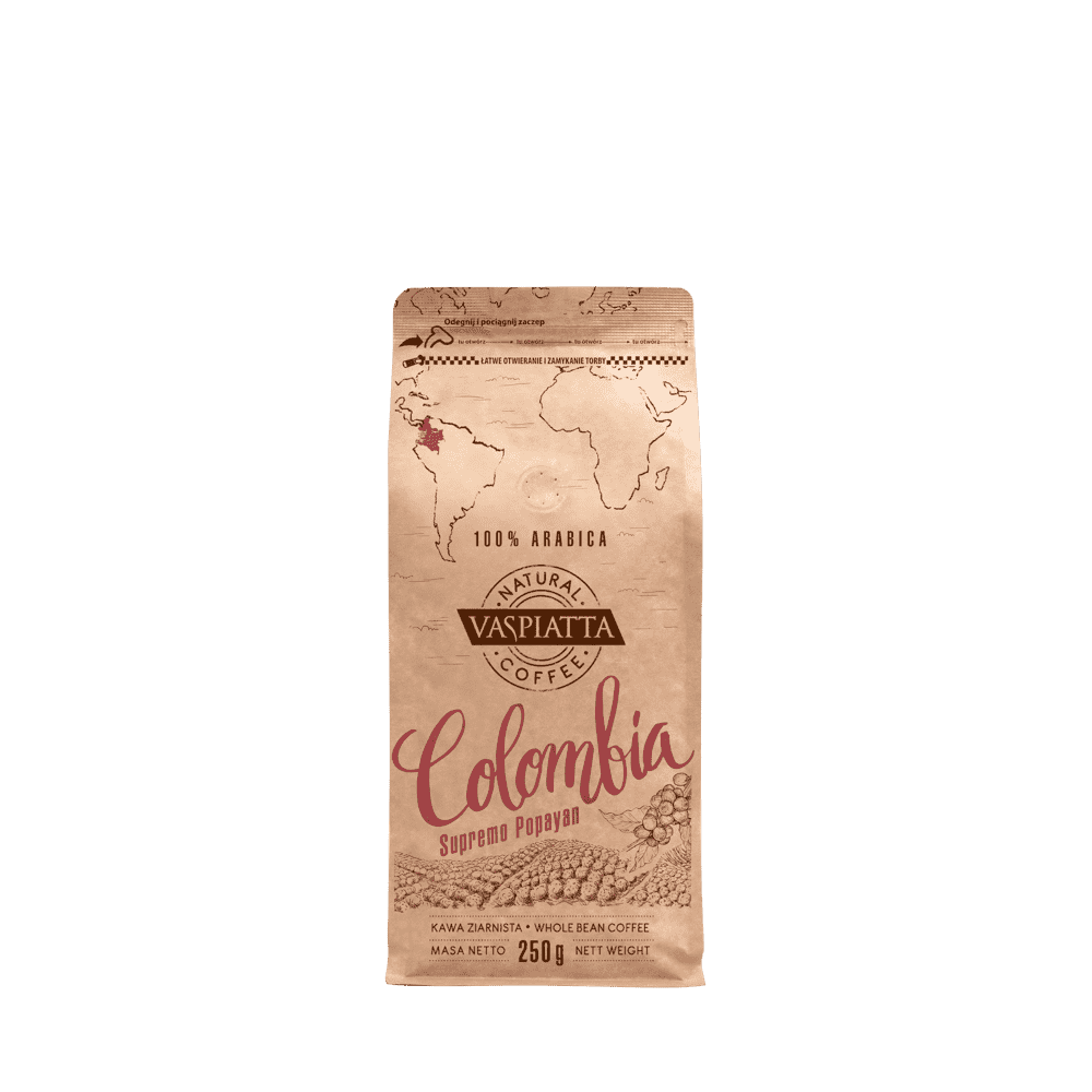 Kawa Ziarnista Vaspiatta Natural Colombia 250g